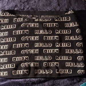 Urban Outfitters Hello Black‎ and Cream Text Mini Skirt